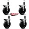 Service Caster 5'' Phenolic Swivel 1-1/8'' Expanding Stem Caster Set with Brake, 4PK SCC-EX20S615-PHR-PLB-118-4 - alternate 4